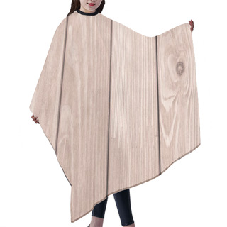 Personality  The Textured Wooden Surface Of Pale Brown Color Hair Cutting Cape