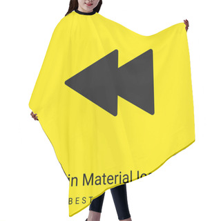 Personality  Backwards Minimal Bright Yellow Material Icon Hair Cutting Cape