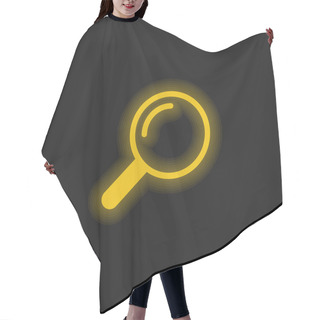 Personality  Airport Searchor Yellow Glowing Neon Icon Hair Cutting Cape