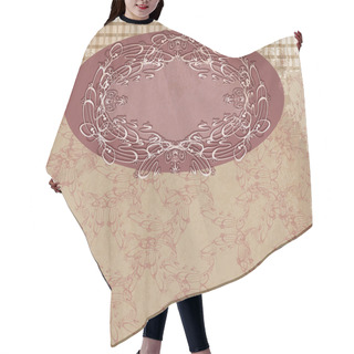 Personality  Vintage Frame Vector Illustration   Hair Cutting Cape