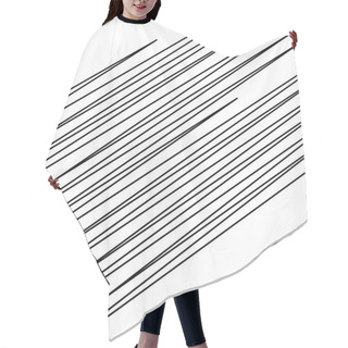 Personality  Oblique, Diagonal Dynamic Lines Pattern. Straight Parallel Skew  Hair Cutting Cape