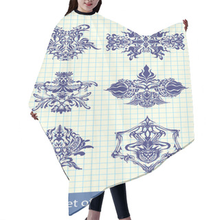 Personality  Abstract Hand-drawn Elements Hair Cutting Cape