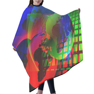 Personality  Technological Backdrop Hair Cutting Cape