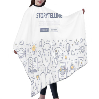 Personality  Storytelling Doodle Concept Hair Cutting Cape