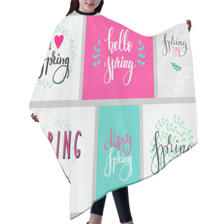 Personality  Hello Spring Typography Set Hair Cutting Cape