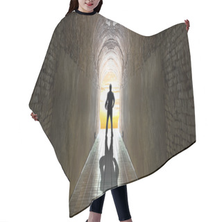 Personality  Businessman Standing At Tunnel, Business Strategy Concept Hair Cutting Cape