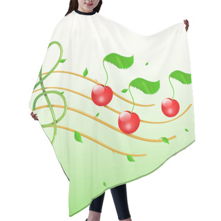 Personality  Summer Musical Banner.Vector Hair Cutting Cape