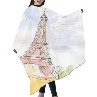 Personality  Eiffel Tower In Paris Hair Cutting Cape