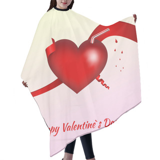 Personality  Vector Valentine Background With Cocktail Hair Cutting Cape