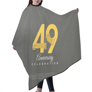 Personality  Anniversary Number Modern, Premium Vector Background For 49th Anniversary. Premium Vector For Poster, Banner, Celebration Greeting. Hair Cutting Cape