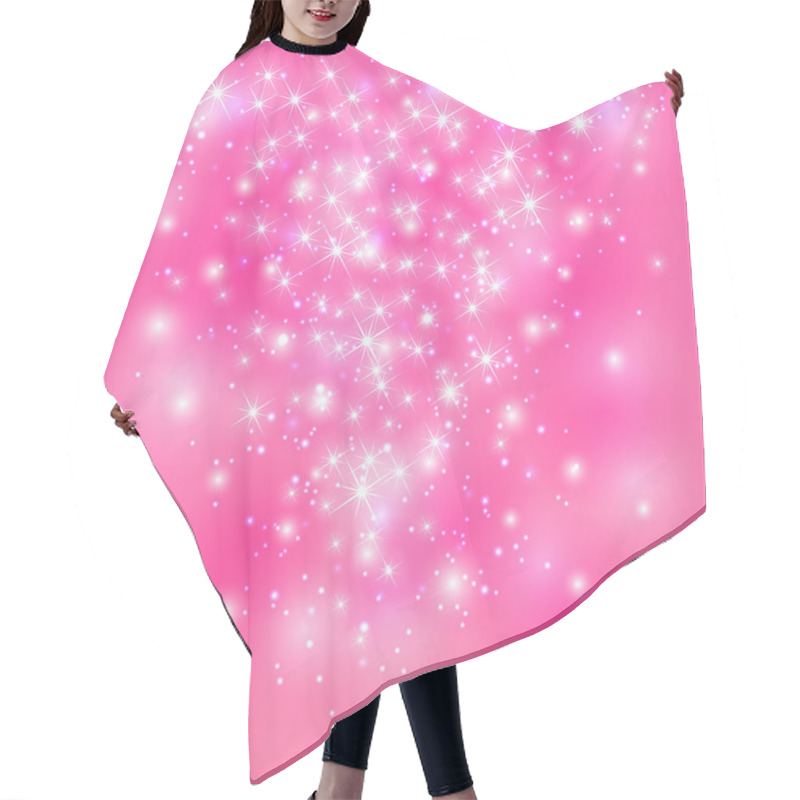 Personality  Pink Shining Background Hair Cutting Cape