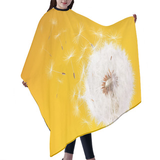 Personality  Dandelion Flying On Yellow Background Hair Cutting Cape