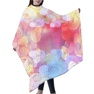 Personality  Ornamental Abstract Pattern Hair Cutting Cape