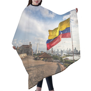 Personality  Colombian Flag In Cartagena Fort Hair Cutting Cape