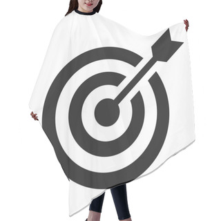 Personality  Bullseye Business Icon Vector. Target With Arrow Illustration Hair Cutting Cape
