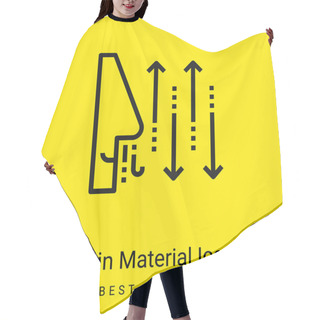 Personality  Breathing Minimal Bright Yellow Material Icon Hair Cutting Cape