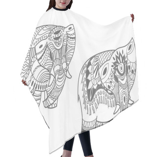Personality  Indian Elephants Set Hair Cutting Cape
