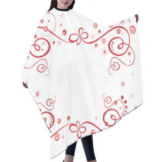 Personality  Red Holiday Border Hair Cutting Cape