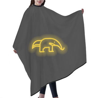 Personality  Anteater Yellow Glowing Neon Icon Hair Cutting Cape