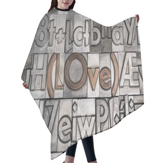 Personality  Love Created With Movable Type Printing Hair Cutting Cape