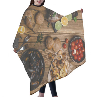 Personality  Seafood Hair Cutting Cape