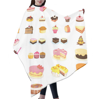 Personality  Mixed Cakes And Desserts Hair Cutting Cape