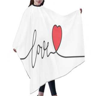Personality  Love Banner With Heart Symbol Signs Background. Happy Valentines Day On February ( Valentine, Valentines Day ) Or Romantic, Romance Quote Hair Cutting Cape