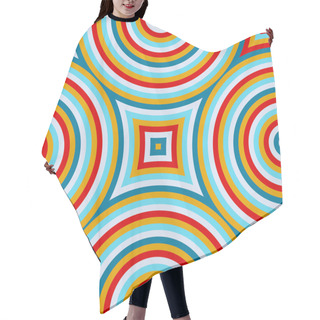 Personality  Bright Ethnic Abstract Background. Seamless Pattern With Symmetric Geometric Ornament.  Hair Cutting Cape