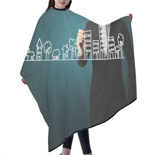 Personality  Drawing A House Hair Cutting Cape