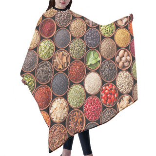 Personality  Seamless Texture With Spices And Herbs Hair Cutting Cape
