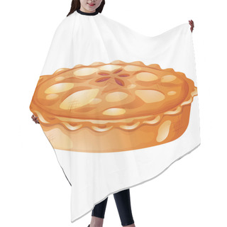 Personality  Traditional Realistic Apple Pie Vector Illustration Hair Cutting Cape