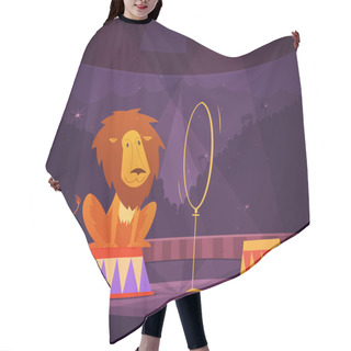 Personality  Circus Lion Illustration  Hair Cutting Cape