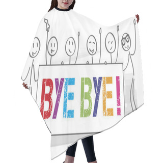 Personality  Team Who Says Goodbye - Vector Illustration Hair Cutting Cape