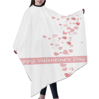 Personality  Valentine's Day Background With Hearts Hair Cutting Cape