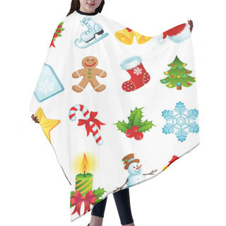 Personality  Christmas Icons Hair Cutting Cape