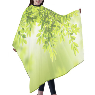 Personality  Green Leaves Background Hair Cutting Cape