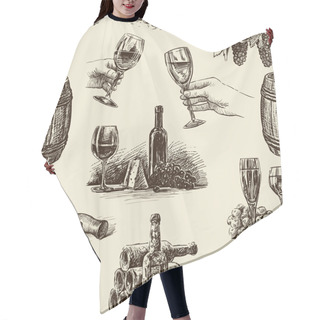 Personality  Pattern Of Wine Hair Cutting Cape