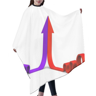 Personality  Bright 3d Arrows In Merging Hair Cutting Cape