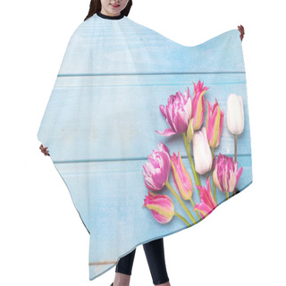 Personality   Pink  Spring Tulips Flowers Hair Cutting Cape