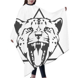 Personality  Leopard Logo Illustration Hair Cutting Cape