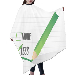 Personality  Less Checklist Selection Illustration Hair Cutting Cape