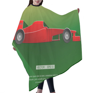Personality  Formula Race Red Detailed Car Designed By Myself Hair Cutting Cape