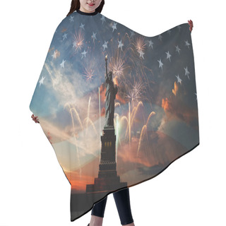 Personality  Independence Day. Liberty Enlightening The World Hair Cutting Cape