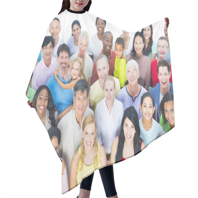 Personality  Group Of People Looking Up Hair Cutting Cape