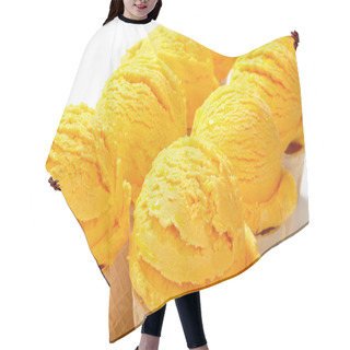 Personality  Yellow Ice Cream Cones Hair Cutting Cape