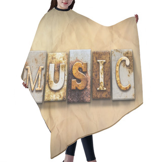 Personality  Music Concept Rusted Metal Type Hair Cutting Cape