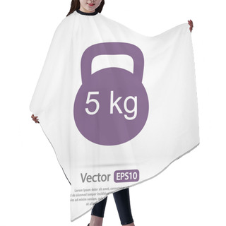 Personality  Dumbbell Icon Design Hair Cutting Cape