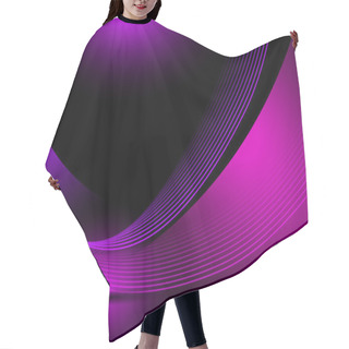 Personality  Abstract Purple Background Lines Hair Cutting Cape