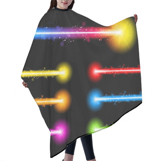 Personality  Laser Neon Colorful Lights Hair Cutting Cape