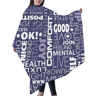 Personality  Set Of Happy Words Hair Cutting Cape